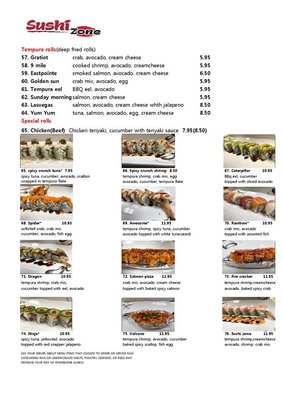 Menu photo 4 Sushi Zone Eastpointe, MI