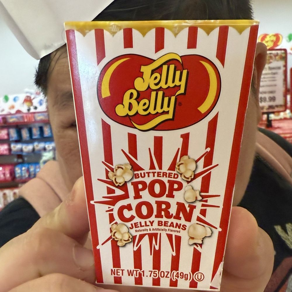Jelly Belly Visitor Center - Jelly Belly Buttered Popcorn Box~ My favorite flavor!! - Candy Stores Near Me - Fairfield, California Jelly Belly Visitor Center - Jelly Belly Buttered Popcorn Box~ My favorite flavor!! - Candy Stores Near Me - Fairfield, California