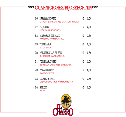 Menu photo 8 El Charro Haaksbergen, OV