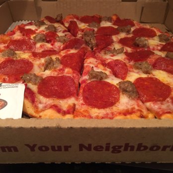 Campbell Pizza - Medium pepperoni and sausage pizza - Pizza Near Me - Campbell, California Campbell Pizza - Medium pepperoni and sausage pizza - Pizza Near Me - Campbell, California