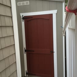 Jed's Sheds - 5x7 Lean Too in Ocean City, NJ. Had to be built where it sits....