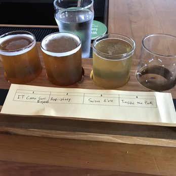Oro Brewing Company - Flight - it came from beyond, hop-iphany, saison d'oro, and inside the park, but more like inside the belly sorry drank it already! - Breweries Near Me - Mesa, Arizona