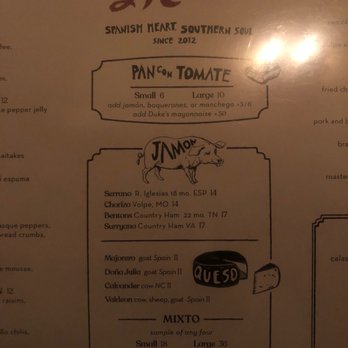 Mateo - Menu - Tapas Bars Near Me - Durham, North Carolina