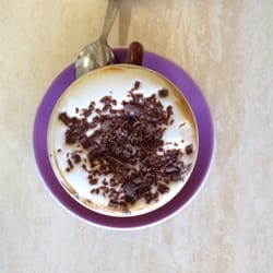 Licorice Cafe - Cappuccino with shaved chocolate.