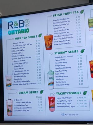 Menu photo 1 R&B Tea - Ontario Ontario, CA