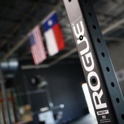 Bare Performance Nutrition - 22 ft ceilings with the USA and TEXAS flag above you!