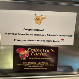 Congratulations! May your future be as bright as Pikachu's thunderbolt  The kids love it!