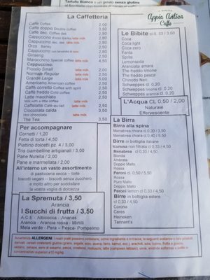 Menu photo 2 Appia Antica Caffè Rome, RM Menu photo 2 Appia Antica Caffè Rome, RM