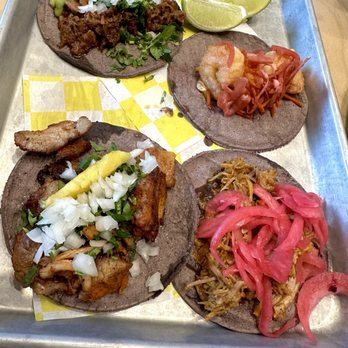 Apapacho Taqueria - Chorizo, shrimp, al pastor, & carnitas tacos.  *chefs kiss* - Mexican Near Me - Washington, DC, District of Columbia