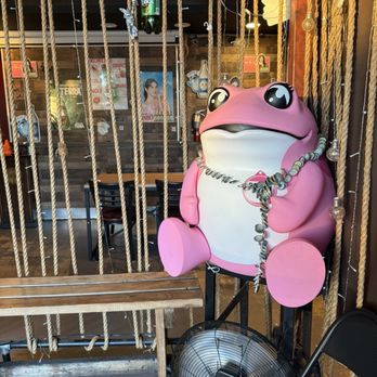 Pocha K - Santa Clara - Cool pink frog at the seating area - Korean Near Me - Santa Clara, California Pocha K - Santa Clara - Cool pink frog at the seating area - Korean Near Me - Santa Clara, California