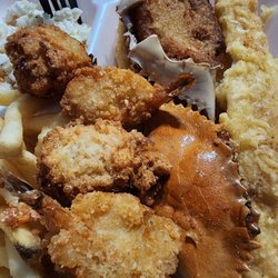 Captain D's - Shrimp, stuffed crab, fish, crispies, hush puppies.