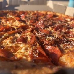 Pop’s Pizza - Large Pepperoni, 1/2 with Bacon