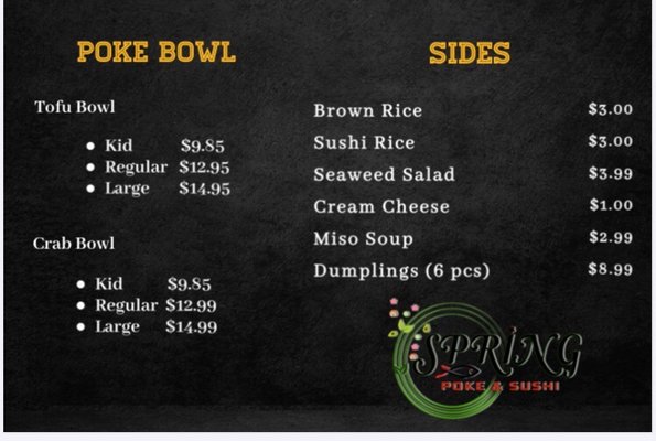 Menu photo 3 Spring Poke & Sushi Truckee, CA Menu photo 3 Spring Poke & Sushi Truckee, CA