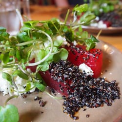 Casita Andina - Compressed watermelon, chilli, quinoa & feta salad. Seriously delicious!