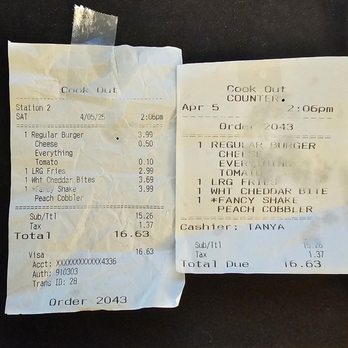 Cook Out - Fast Food Near Me - Manning, South Carolina
