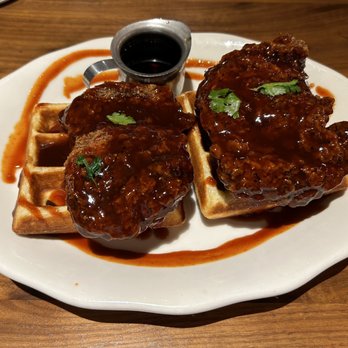 Tupelo Honey Southern Kitchen & Bar - Sriracha Honey Fried Chicken* & Waffles - Southern Near Me - Franklin, Tennessee