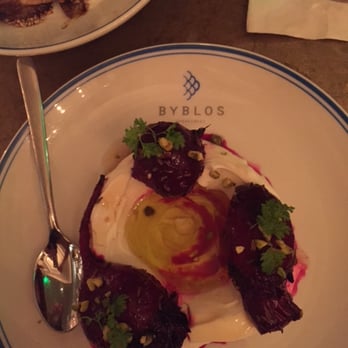 Byblos Miami - Roasted red beets/Pistachio + Caraway + Labneh...a must! - Mediterranean Near Me - Miami Beach, Florida