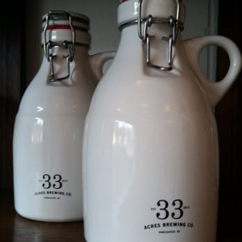 33 Acres Brewing - Deluxe ceramic growler ($85). - Breweries Near Me - Vancouver, British Columbia