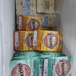 This is a picture of one of the six freezers full of pierogi  taken 11/23/2024