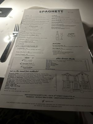 Menu photo 3 Spaghett Charlotte, NC