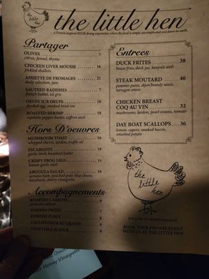 Menu photo 2 The Little Hen Haddonfield, NJ
