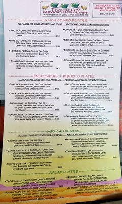 Menu photo 1 Taco De Oro Cypress, TX Menu photo 1 Taco De Oro Cypress, TX