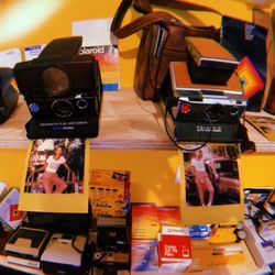 Kismet Recycled Vintage & Designer Clothing - Vintage Polaroid cameras