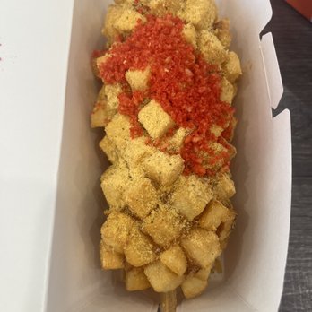 Two Hands Seoul Fresh Corn Dogs - Two hands Potato Dog w hot cheeto dust - Hot Dogs Near Me - Northridge, California Two Hands Seoul Fresh Corn Dogs - Two hands Potato Dog w hot cheeto dust - Hot Dogs Near Me - Northridge, California