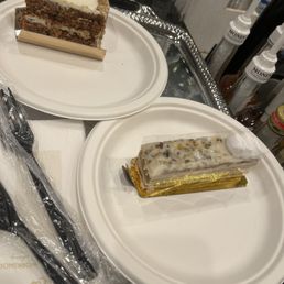 Delicious carrot cake and slamming pistachio something or other Delicious carrot cake and slamming pistachio something or other