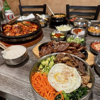 Naju Tofu - Look at the size of my bibimbap & the sautéed squid! - Korean Near Me - Fresno, California Naju Tofu - Look at the size of my bibimbap & the sautéed squid! - Korean Near Me - Fresno, California