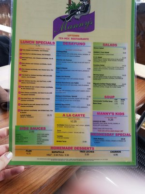 Menu photo 5 Manny's Tex-Mex Dallas, TX