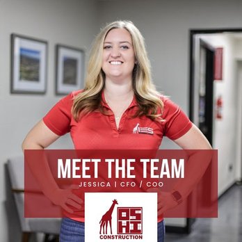 One Stop Home Improvements - a woman in a red shirt and blue jeans standing in a hallway with the words meet the team - General Contractors Near Me - Rancho Cucamonga, California One Stop Home Improvements - a woman in a red shirt and blue jeans standing in a hallway with the words meet the team - General Contractors Near Me - Rancho Cucamonga, California