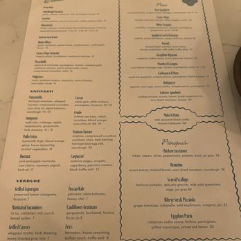 Josephine - Menu - Italian Near Me - Jacksonville, Florida