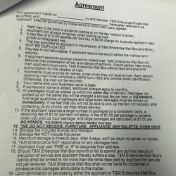 T & M Enterprize - Agreement