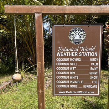 Botanical World Adventures - The best sign you will ever see, if no hurricane has taken it away when you get there. - Botanical Gardens Near Me - Hakalau, Hawaii