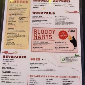 Breakfast Republic - Menu - Breakfast & Brunch Near Me - Costa Mesa, California