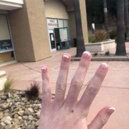 Exterior outside entrance of Pearl Nails & Spa - The Pointer finger and pinky are the worst. - Carlsbad, California Exterior outside entrance of Pearl Nails & Spa - The Pointer finger and pinky are the worst. - Carlsbad, California