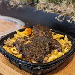 Miss Johnnie Mae's - Rasta Pasta - Jerk chicken, extra spicy