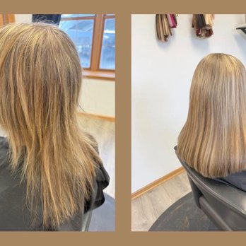 Hair Extender - Sandi Donafee - before and after - Hair Extensions Near Me - North Royalton, Ohio Hair Extender - Sandi Donafee - before and after - Hair Extensions Near Me - North Royalton, Ohio