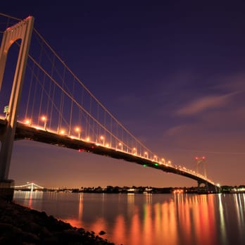 Ferry Point Park - Whitestone Bridge at Night - Parks Near Me - Bronx, New York