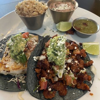 Tres Muchachos - Two tacos - fish taco and el pastor - Breakfast & Brunch Near Me - Costa Mesa, California Tres Muchachos - Two tacos - fish taco and el pastor - Breakfast & Brunch Near Me - Costa Mesa, California