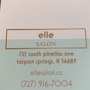 Elle Salon - Business card - Blow Dry/Out Services Near Me - Palm Harbor, Florida Elle Salon - Business card - Blow Dry/Out Services Near Me - Palm Harbor, Florida