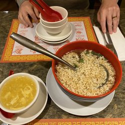 Sizzling rice soup