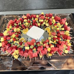 Lakeside Beach Bar - Fruit skewers for an event!
