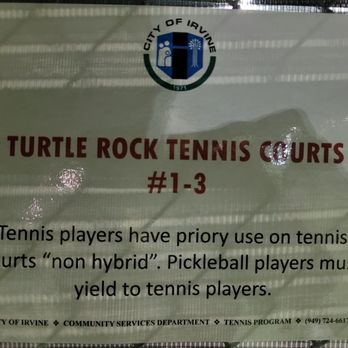 Turtle Rock Tennis - Of the 4 tennis courts here, 1 is pickleball-hybrid. - Tennis Near Me - Irvine, California Turtle Rock Tennis - Of the 4 tennis courts here, 1 is pickleball-hybrid. - Tennis Near Me - Irvine, California