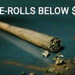 Design 710 Dispensary - An image of a pre-roll with the words Pre-Rolls below $12. Because we sell the best Weed at the best Prices.