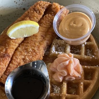 Melba's Restaurant - Catfish & Eggnog Waffle - Southern Near Me - New York, New York Melba's Restaurant - Catfish & Eggnog Waffle - Southern Near Me - New York, New York