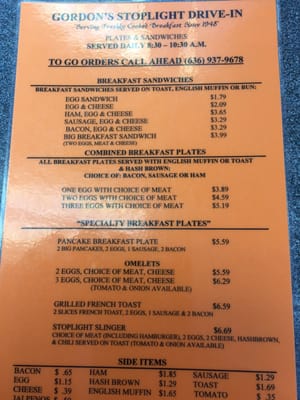 Menu photo 7 Gordon's Stoplight Drive-In Crystal City, MO Menu photo 7 Gordon's Stoplight Drive-In Crystal City, MO