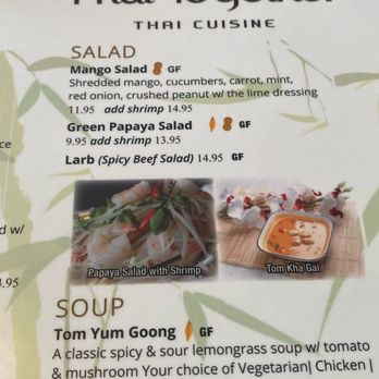 Thai Together - Soup and Salad menu - Thai Near Me - Sherwood Park, Alberta Thai Together - Soup and Salad menu - Thai Near Me - Sherwood Park, Alberta