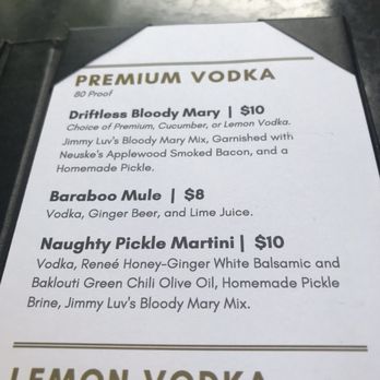 Driftless Glen Restaurant - Menu of vodka drinks - New American Near Me - Baraboo, Wisconsin Driftless Glen Restaurant - Menu of vodka drinks - New American Near Me - Baraboo, Wisconsin